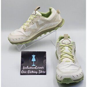 Altra Women's White Green Lone Peak 7 Trail Running  Hiking Shoes Size 10 2649
